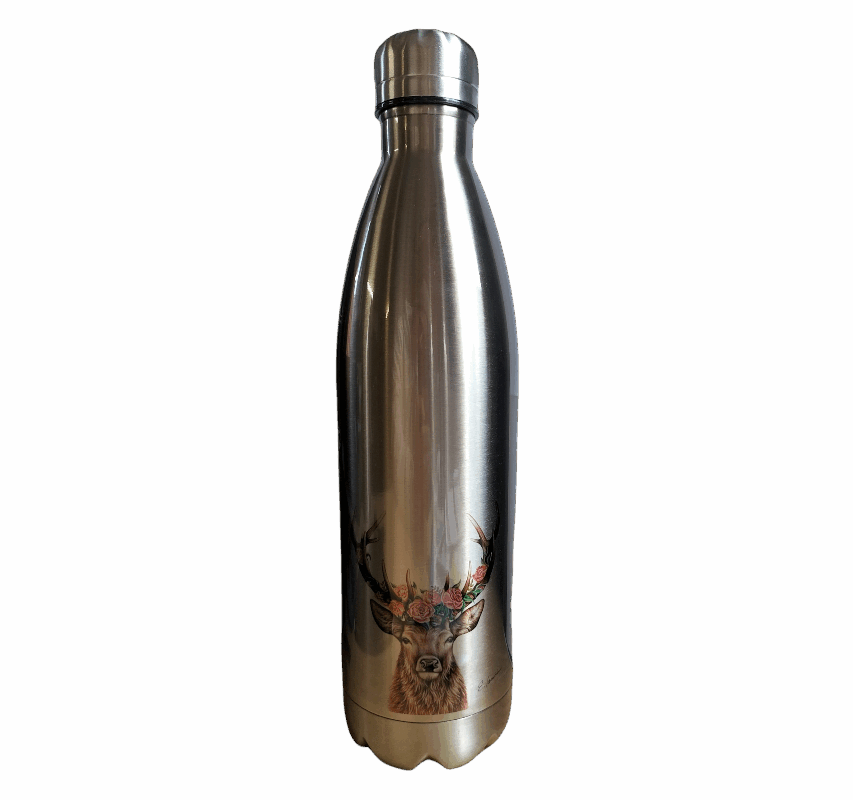 Thermoflasche - Blumenhirsch