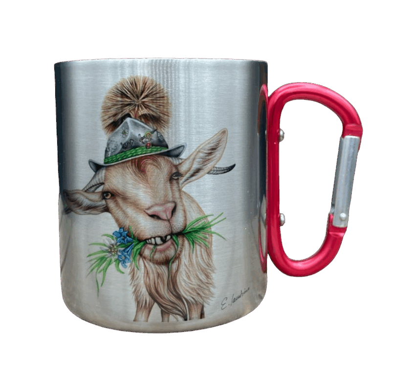 Edelstahltasse - Alpen Ziege
