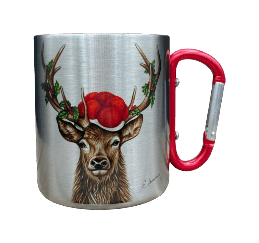 Edelstahltasse  - Bollenhut Hirsch