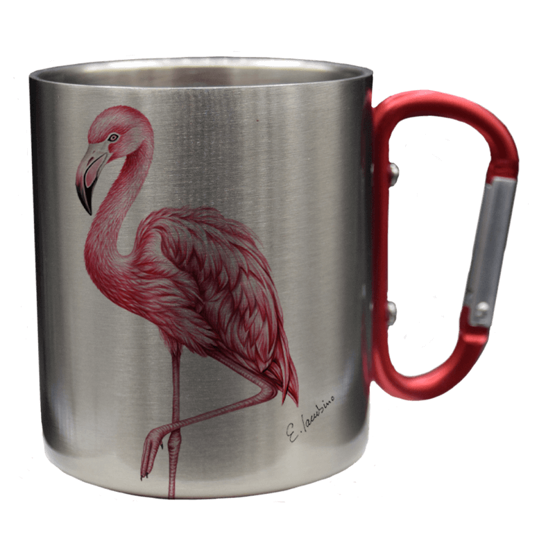 Edelstahltasse - Flamingo