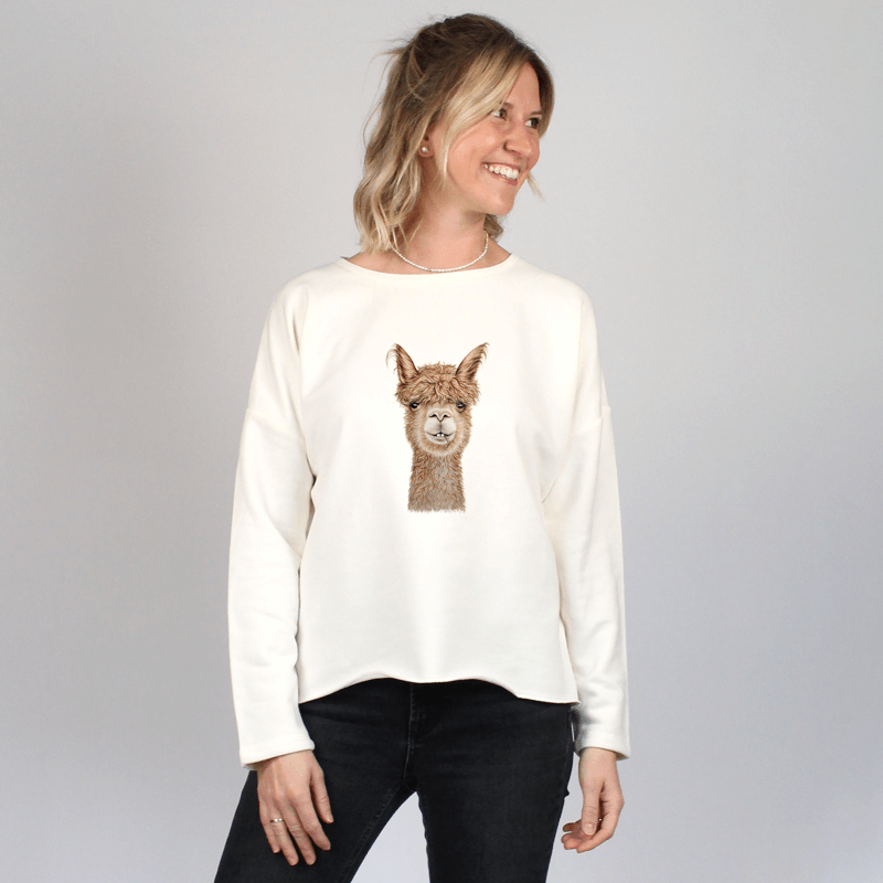 Damen Oversize Sweater - Alpaka