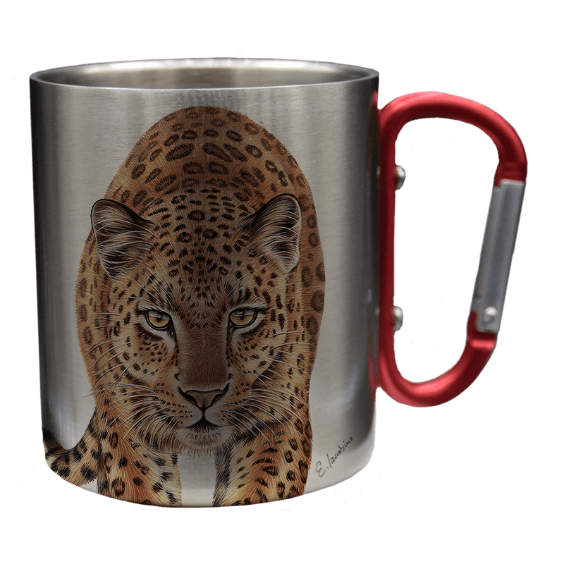 Edelstahltasse - Leopard