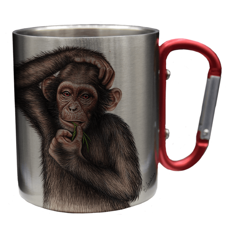 Edelstahltasse - Affe