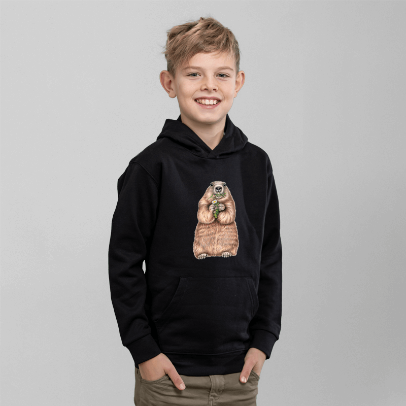 Kinder Hoodie - Murmeltier