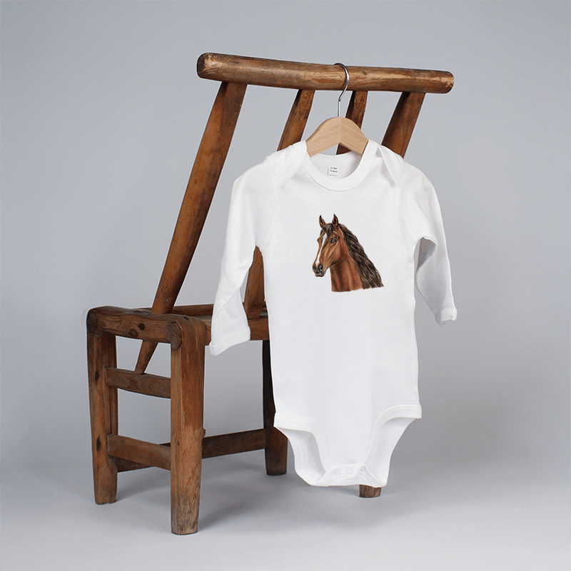 Baby Body langarm - Pferd