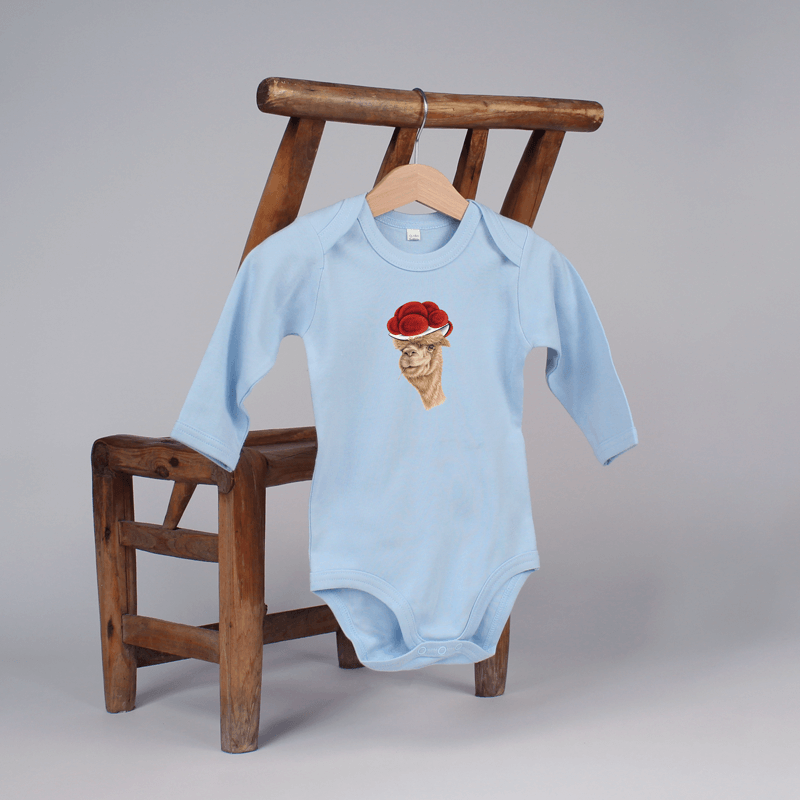 Baby Body langarm - Bollenhut Alpaka