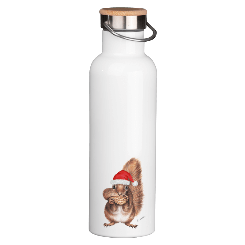 Thermoflasche mit Bambusdeckel - Baby-Pinguin