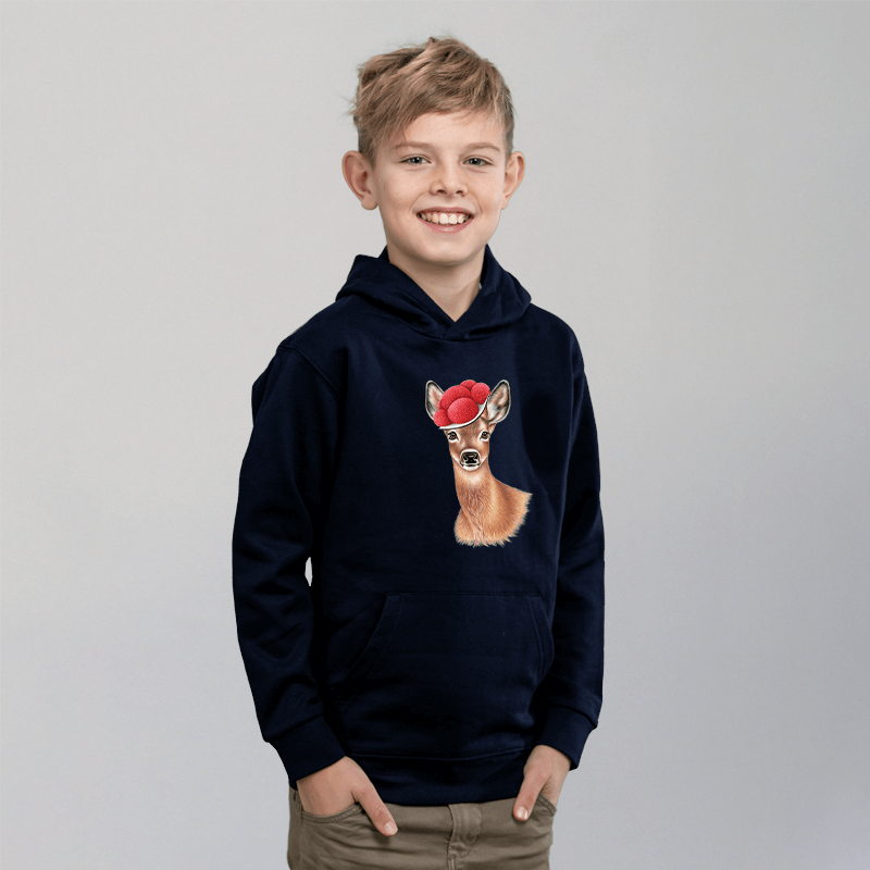 Kinder Hoodie - Bollenhut Reh